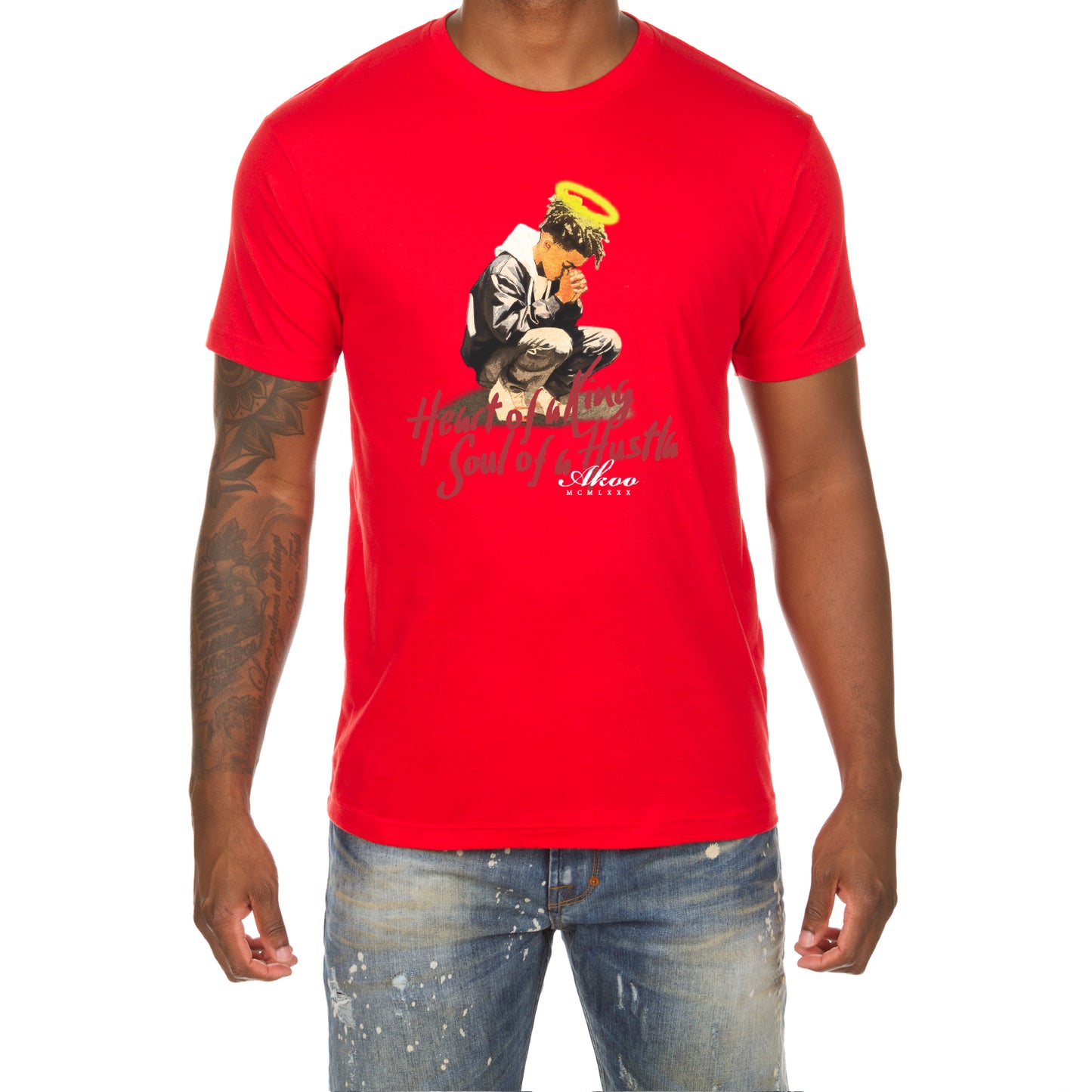 Akoo Mens Heart of a King SS Tee (Red)