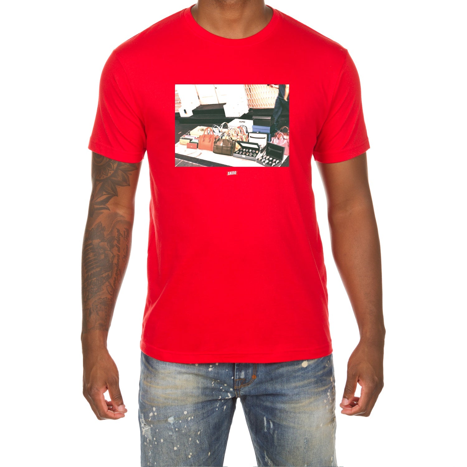 Bam SS Tee Akoo Mens (Red)