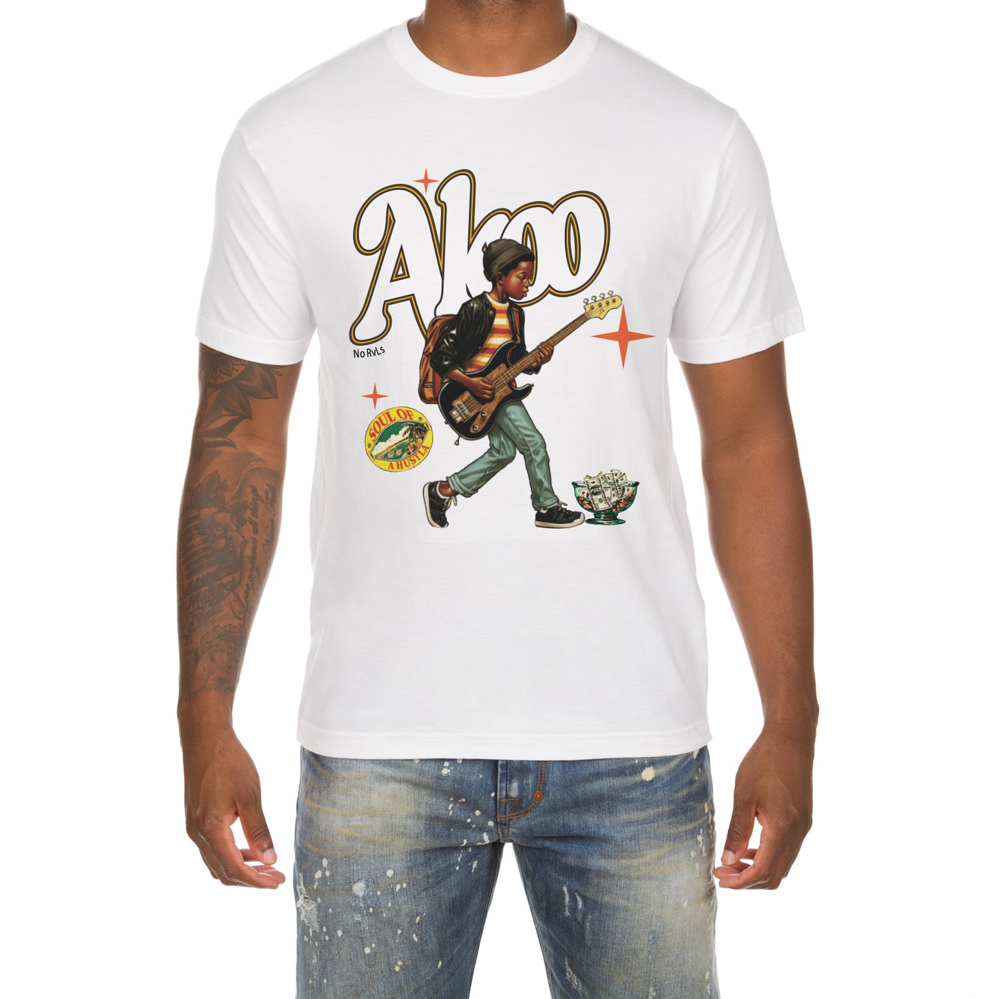 Akoo Mens Hustler's Passion Tee (White)