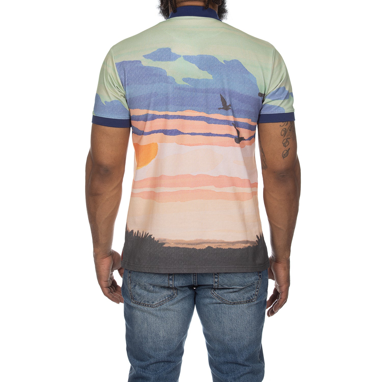 Horizon SS Polo Akoo Mens (Blue Depths)