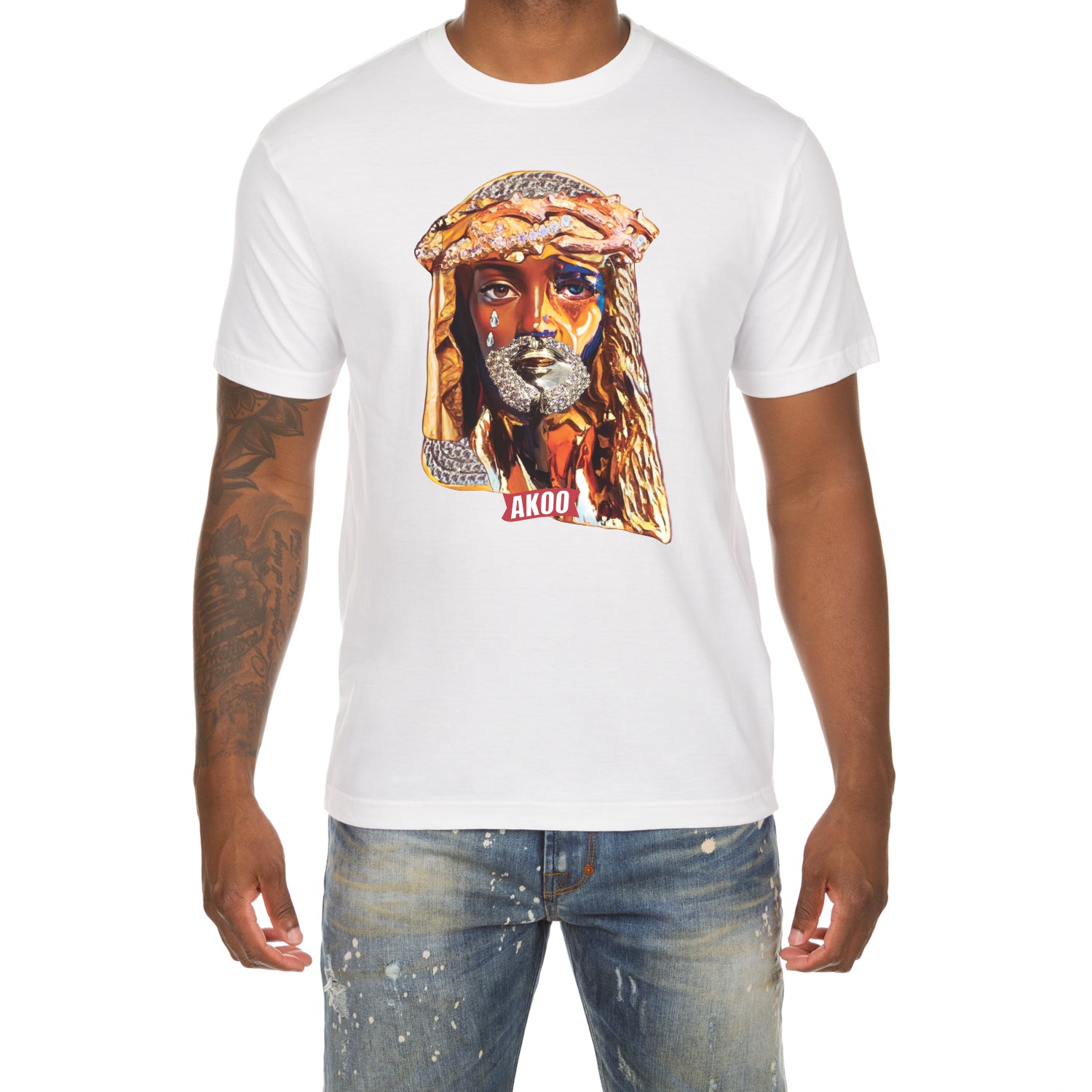 Piece SS Tee Akoo Mens (White)