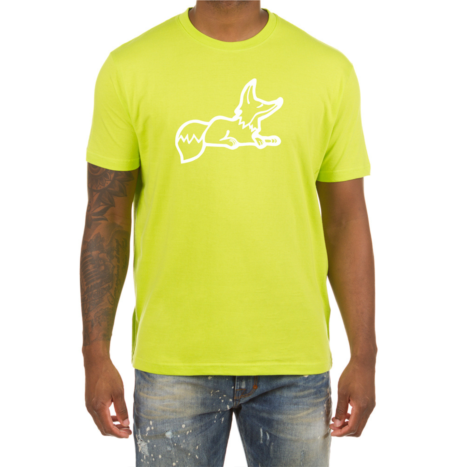 Snobby SS Tee (Acid Lime/White)